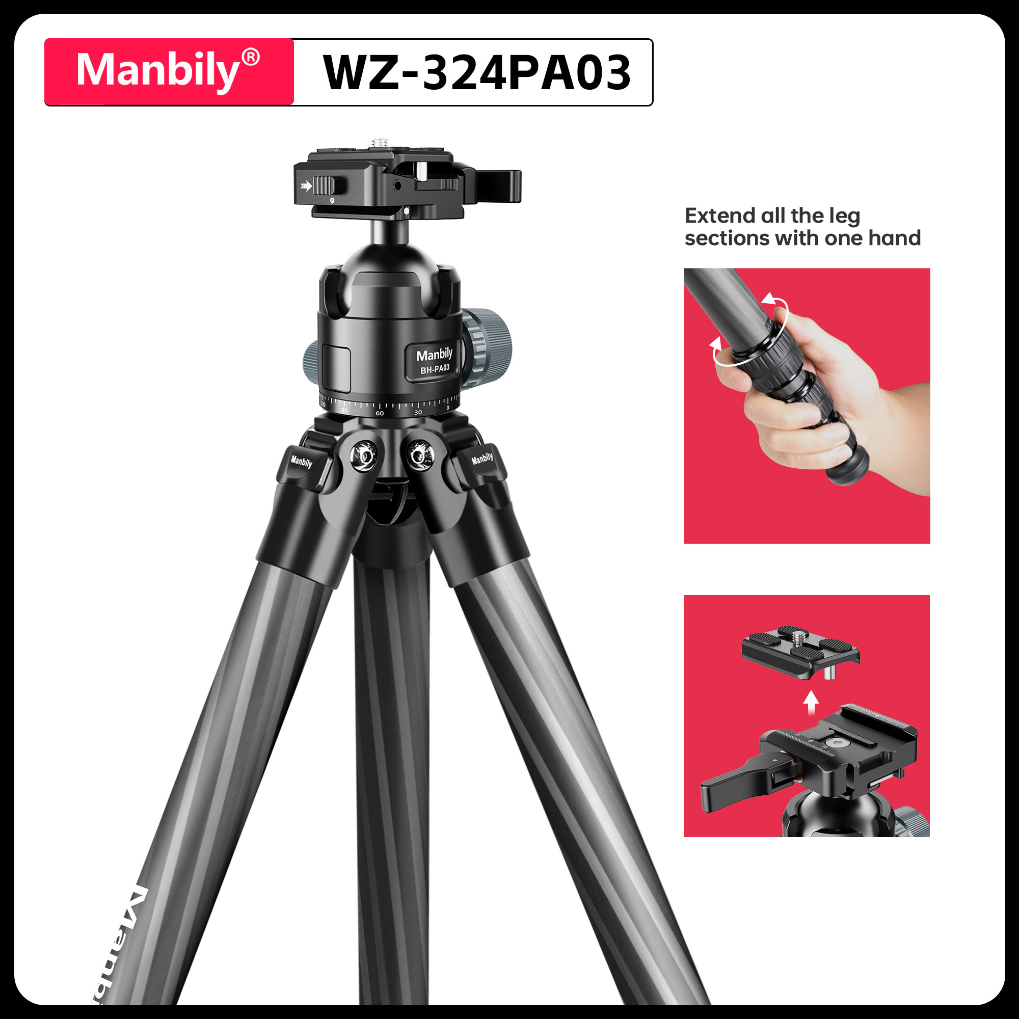 Outdoor Hunting Videos - Trípodes de Caza Manbily de Fibra