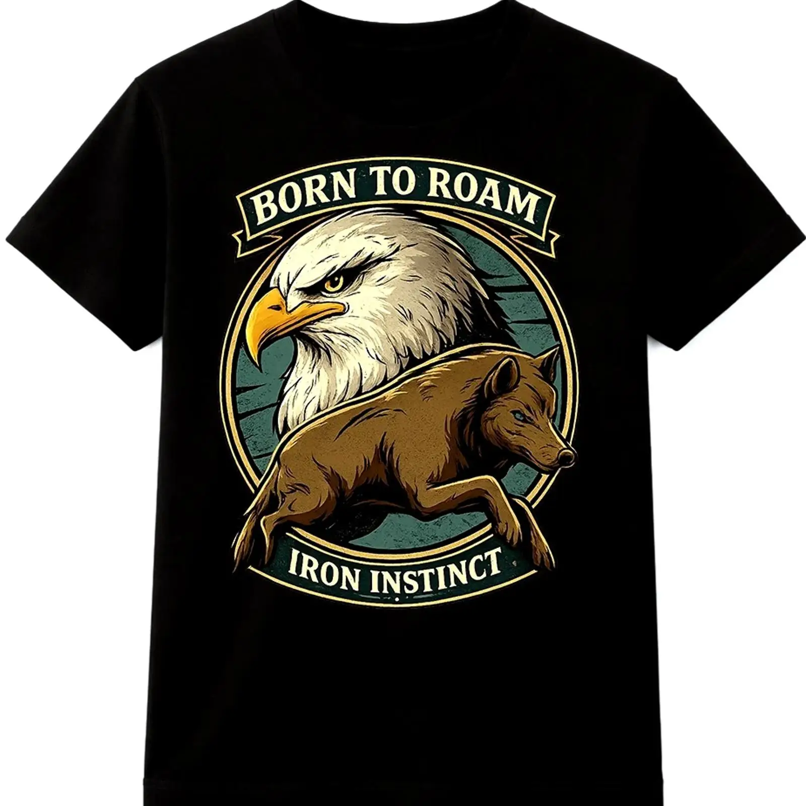 Wildman Hunting & Outdoor Polokwane - Camiseta Eagle Wild Boar, estilo vintage,