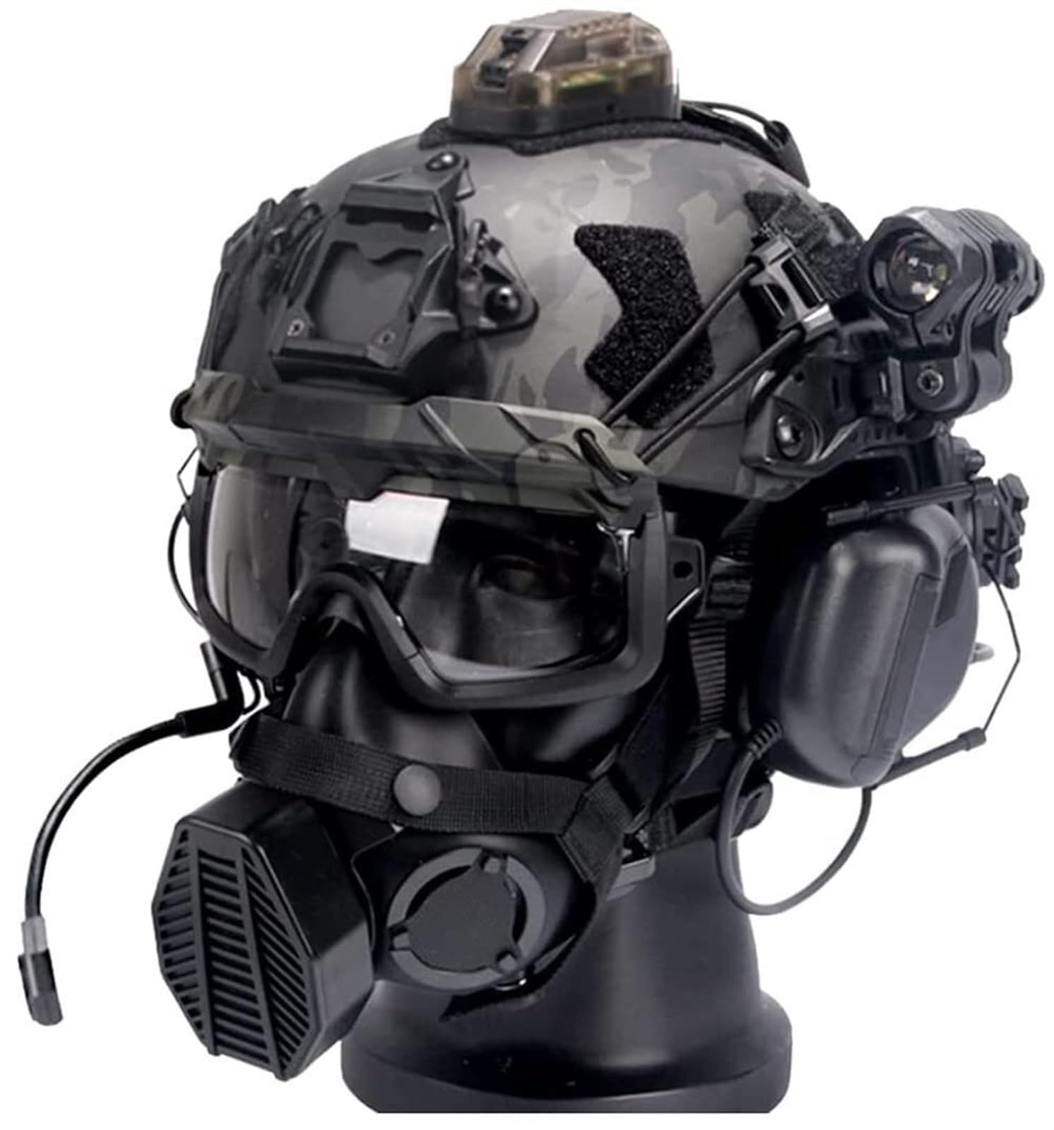 Outdoor Hunting Movies - Set de Casco Airsoft con Auriculares