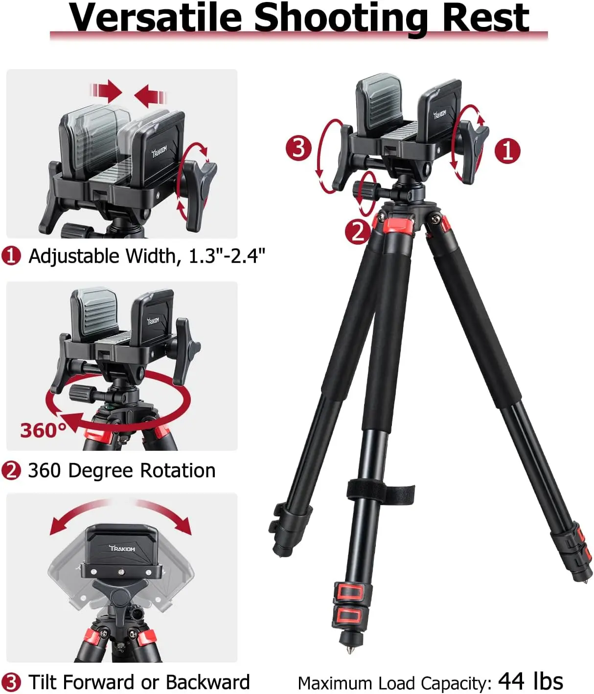 Outdoor Hunting Tv - Trípode de Fibra de Carbono Ligero