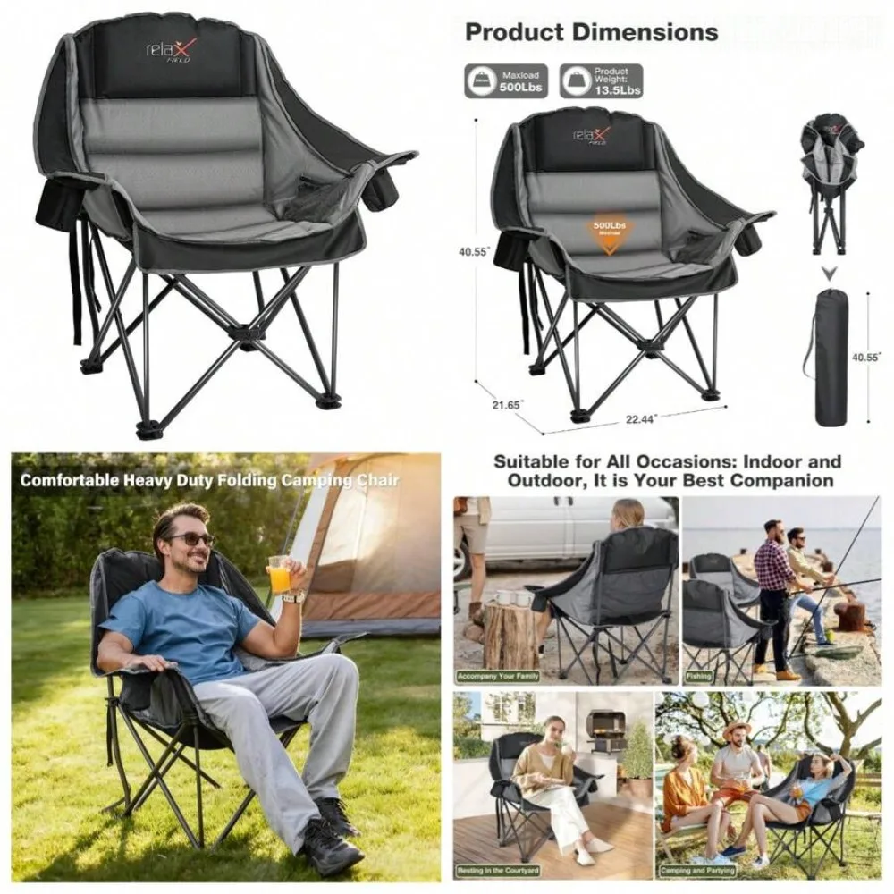 Silla de camping de gran tamañ - Outdoor Hunting Events reseña y precio