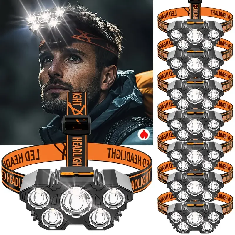 Linterna frontal portátil de 5 - Hunting Fishing Outdoor reseña y precio